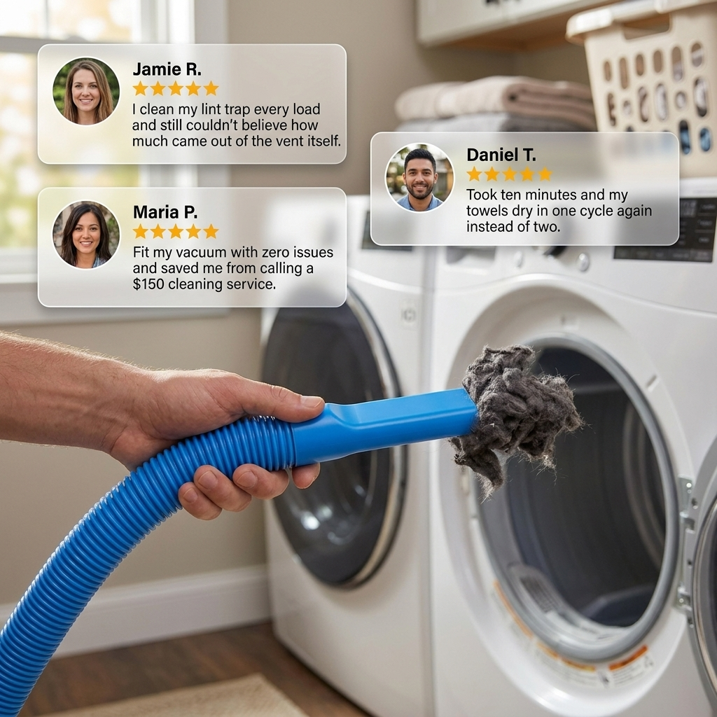 Universal Dryer Vent Vacuum Attachment