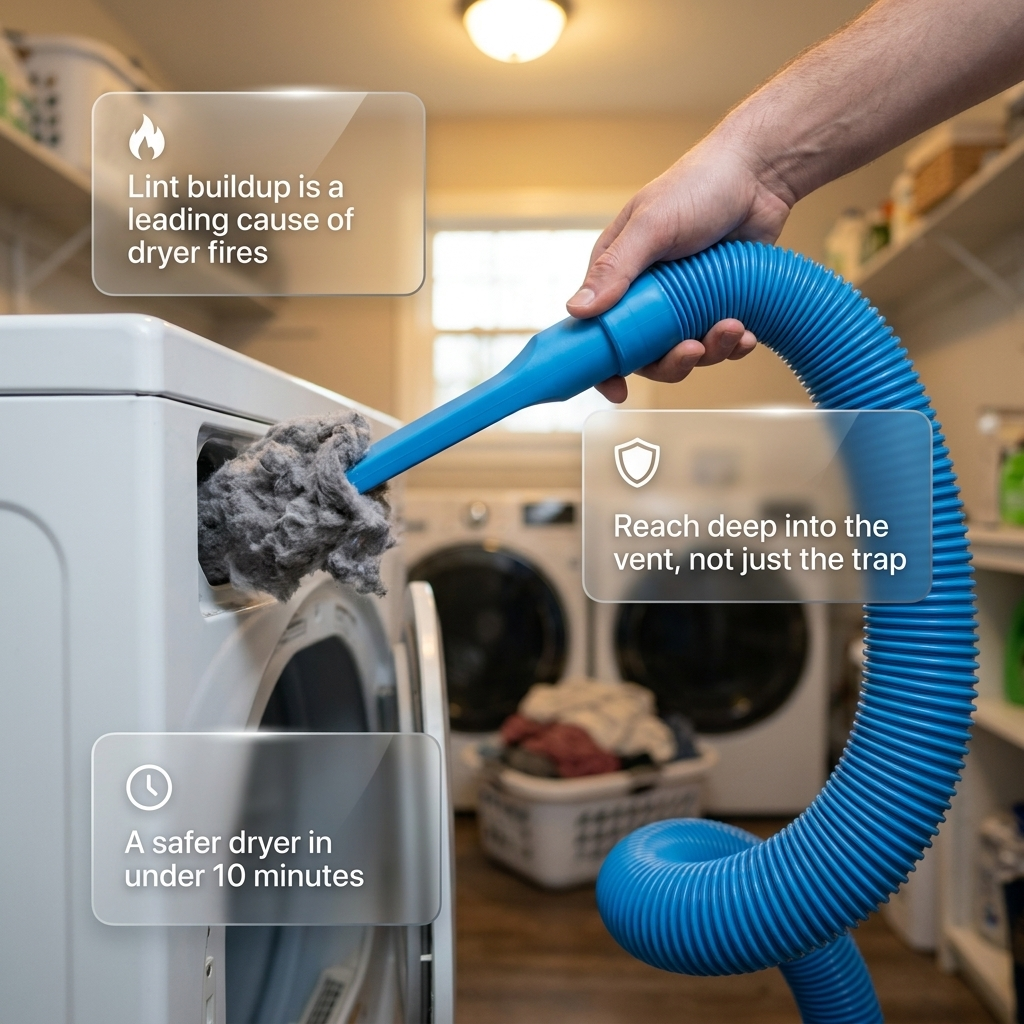 Universal Dryer Vent Vacuum Attachment